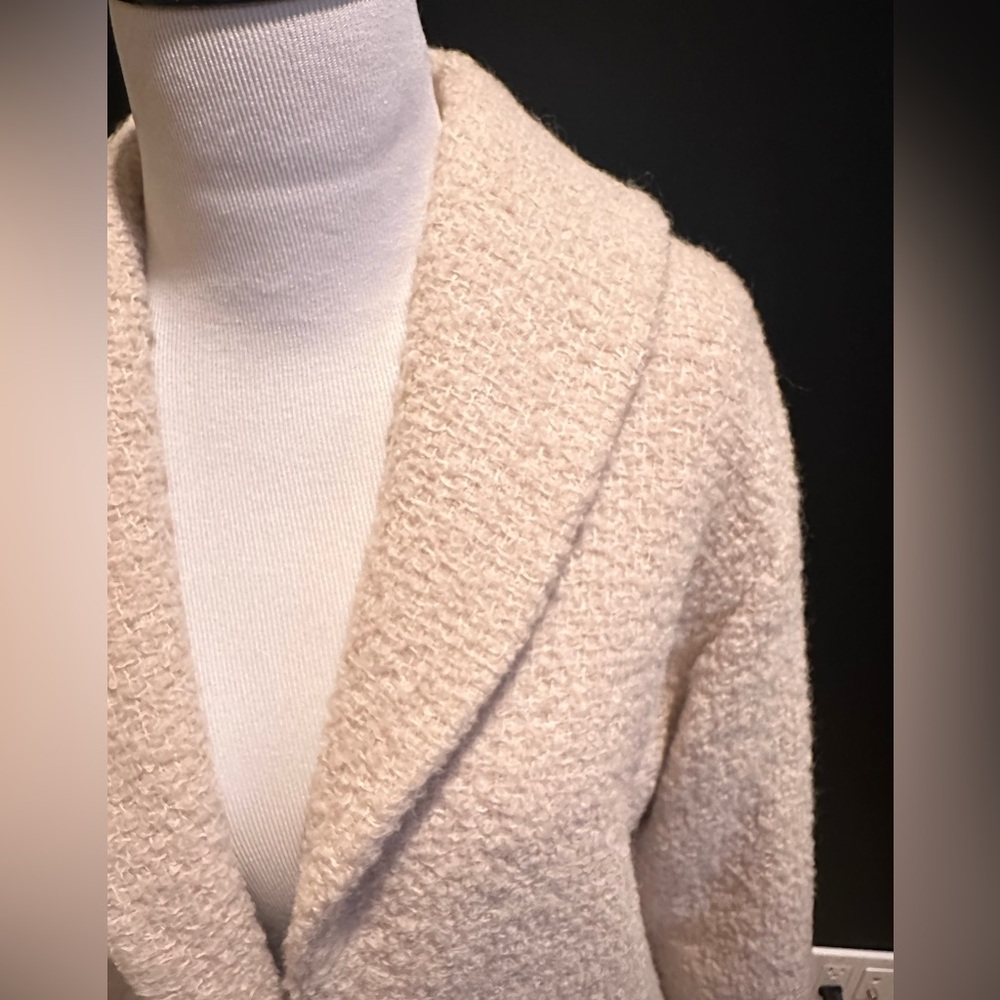 Eileen Fisher Wool Boucle Shawl Collar Jacket